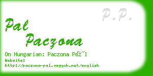 pal paczona business card